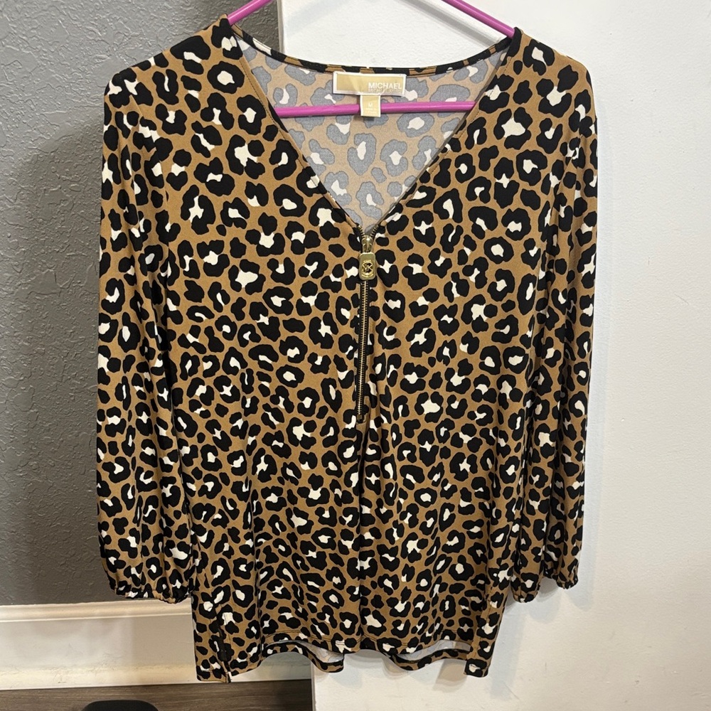 MICHAEL Michael Kors Leopard Print Blouse
